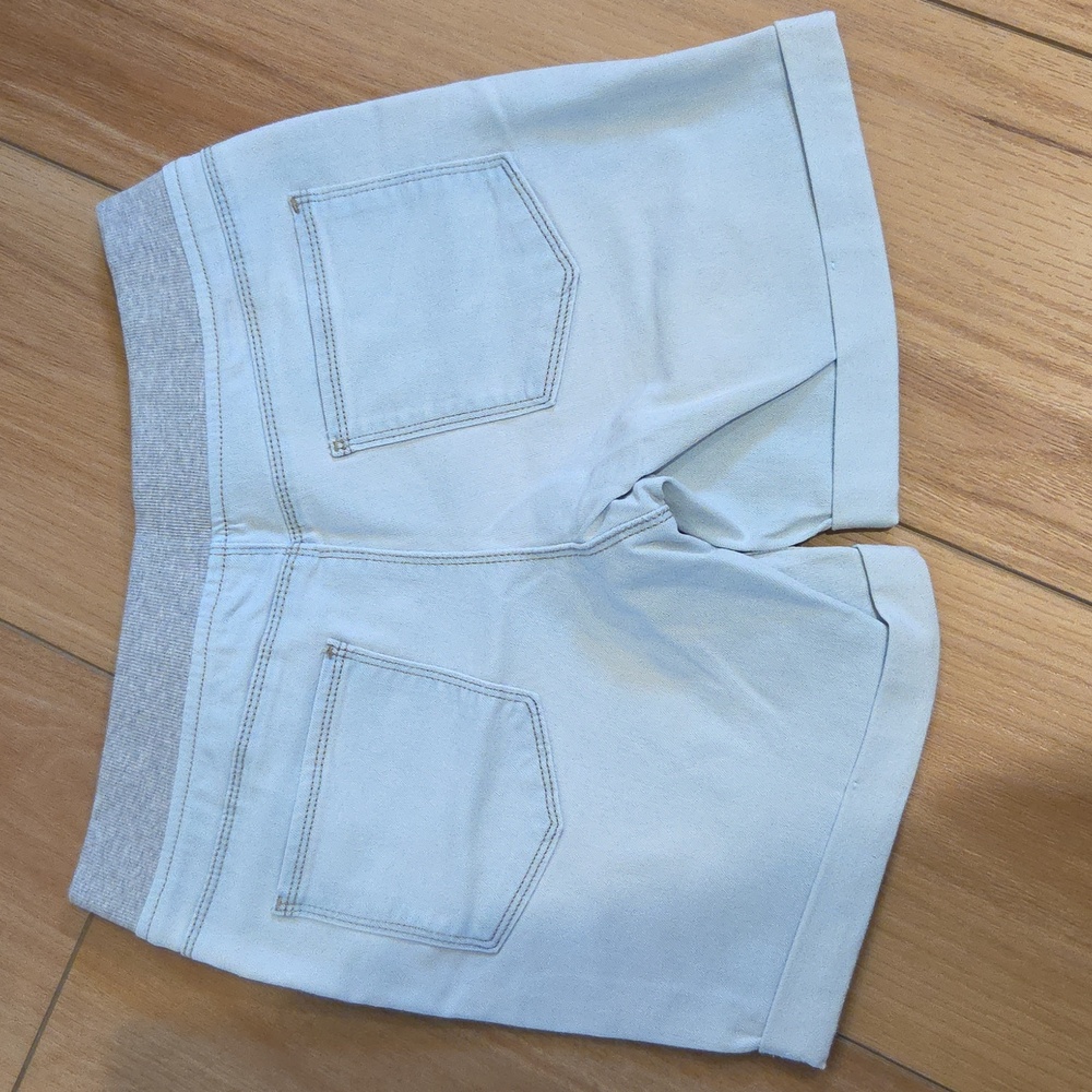 Wonder Nation Kids Light Blue Shorts with Gray Waistband - Picture 2 of 4